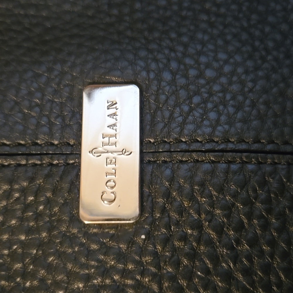 Cole Haan Black Leather Tote - Picture 2 of 16